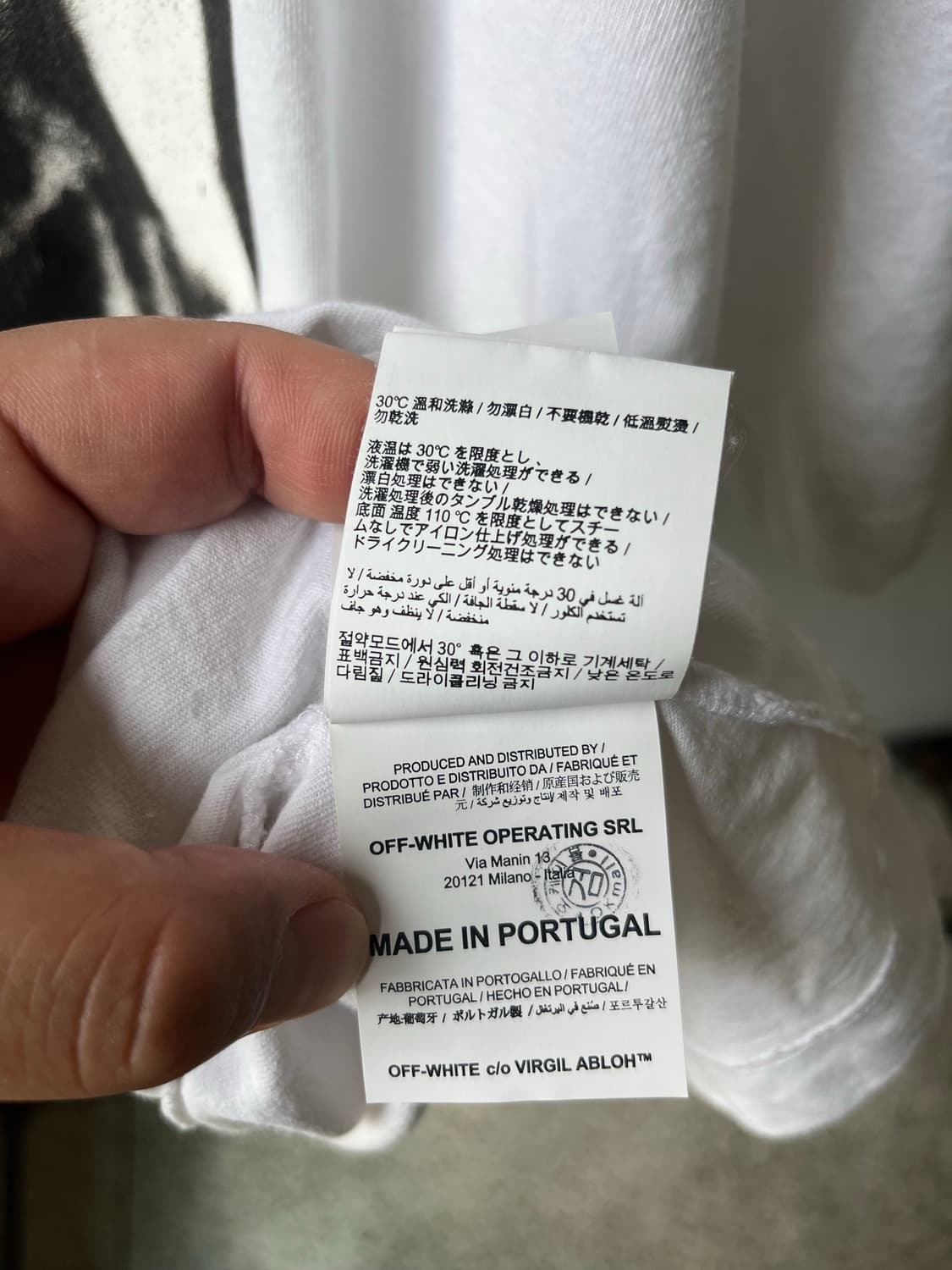 오프화이트 오버핏 화이트 반팔 상품이미지5