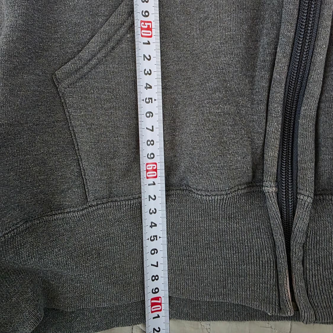 [XL]90s 빈티지 러셀 애슬레틱 후드집업 다크그레이 ver.더티페이드 상품이미지9