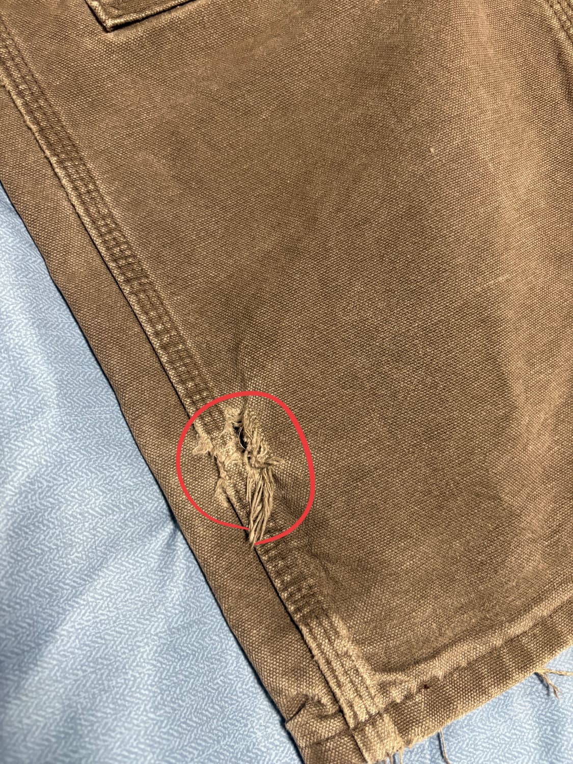 [B136] 칼하트 더블니 다크브라운 팬츠 상품이미지3