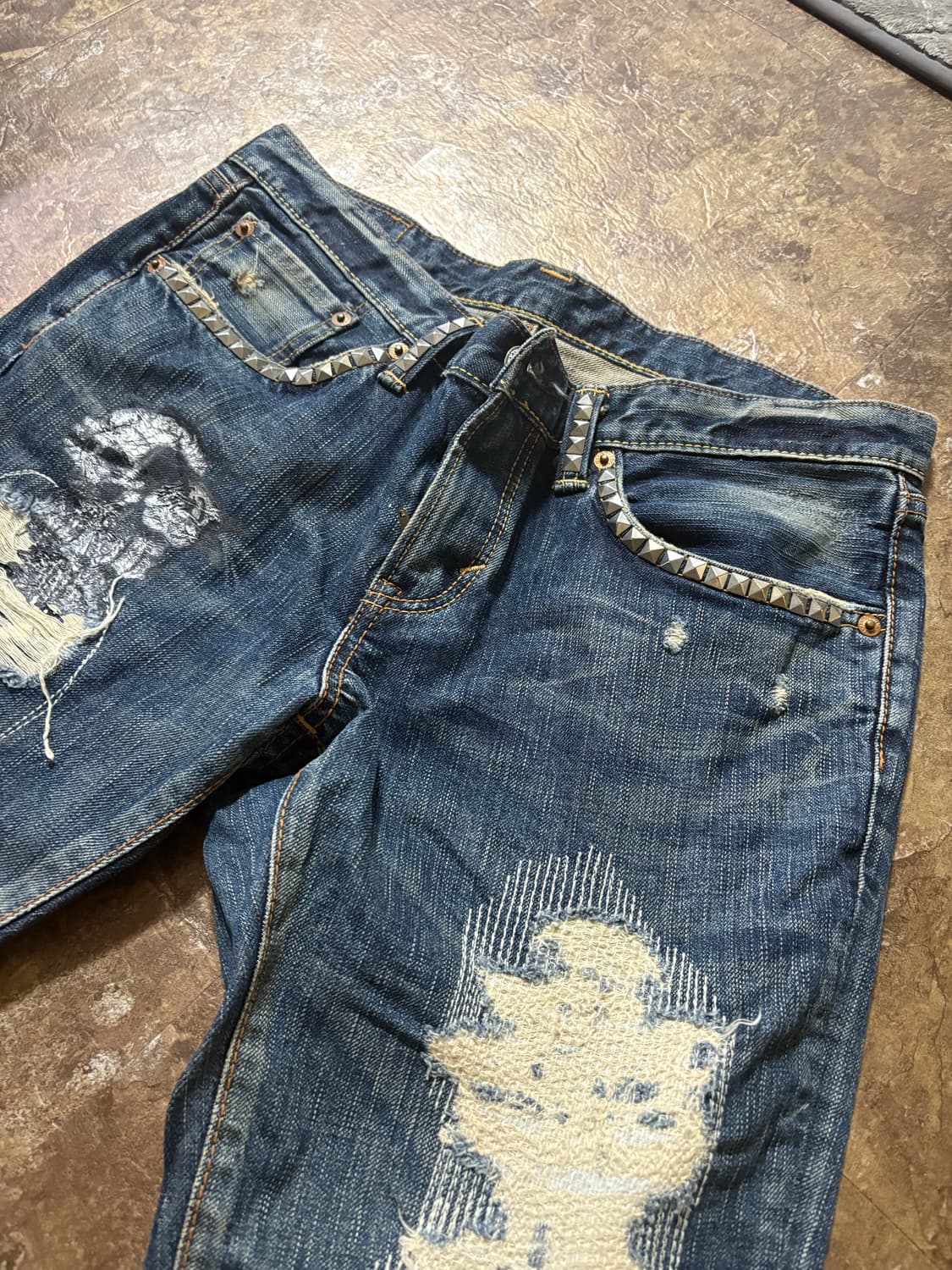 에드윈 스터드 빈티지 데님 팬츠 상품이미지2