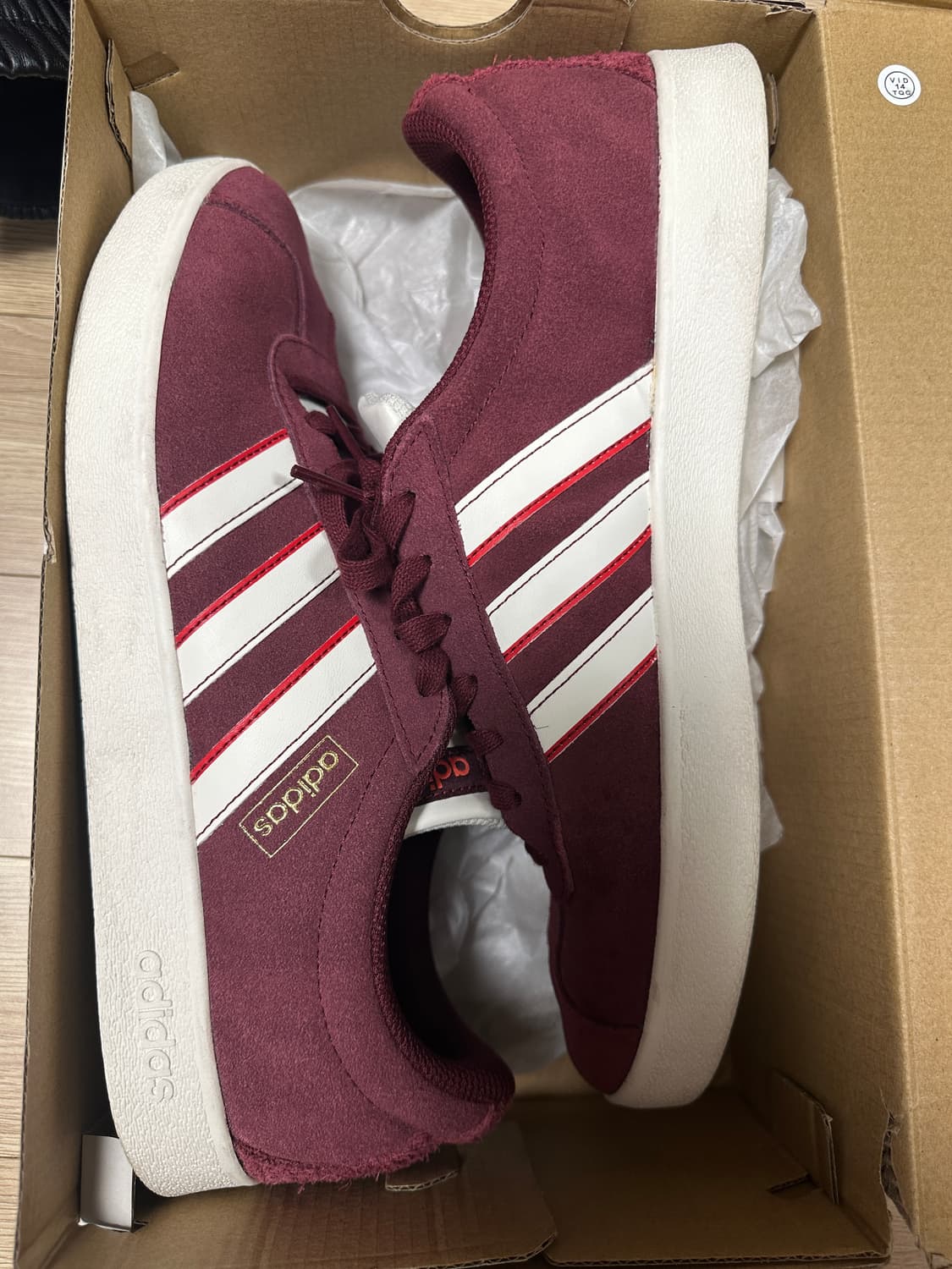 아디다스 버건디 스니커즈 운동화 275 상품이미지1