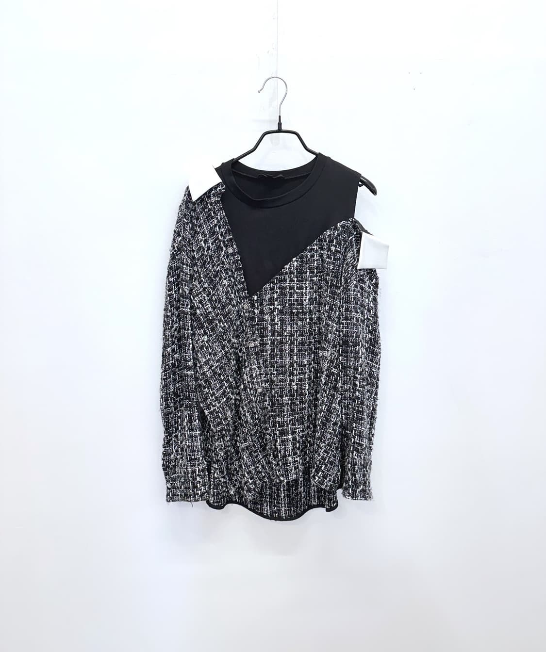 마쥬 트위드 오프숄더 블라우스 상품이미지1