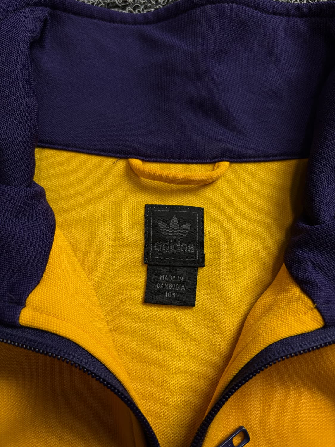 00s 아디다스 올드스쿨 베켄바우어 퍼플 옐로우 트랙탑 져지 1791 상품이미지4