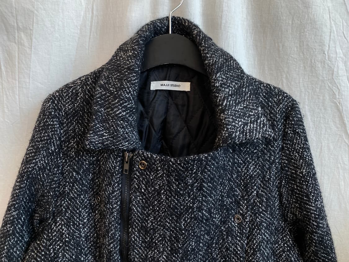 MAJJI STUDIO 트위드 지퍼 코트(M) 상품이미지5