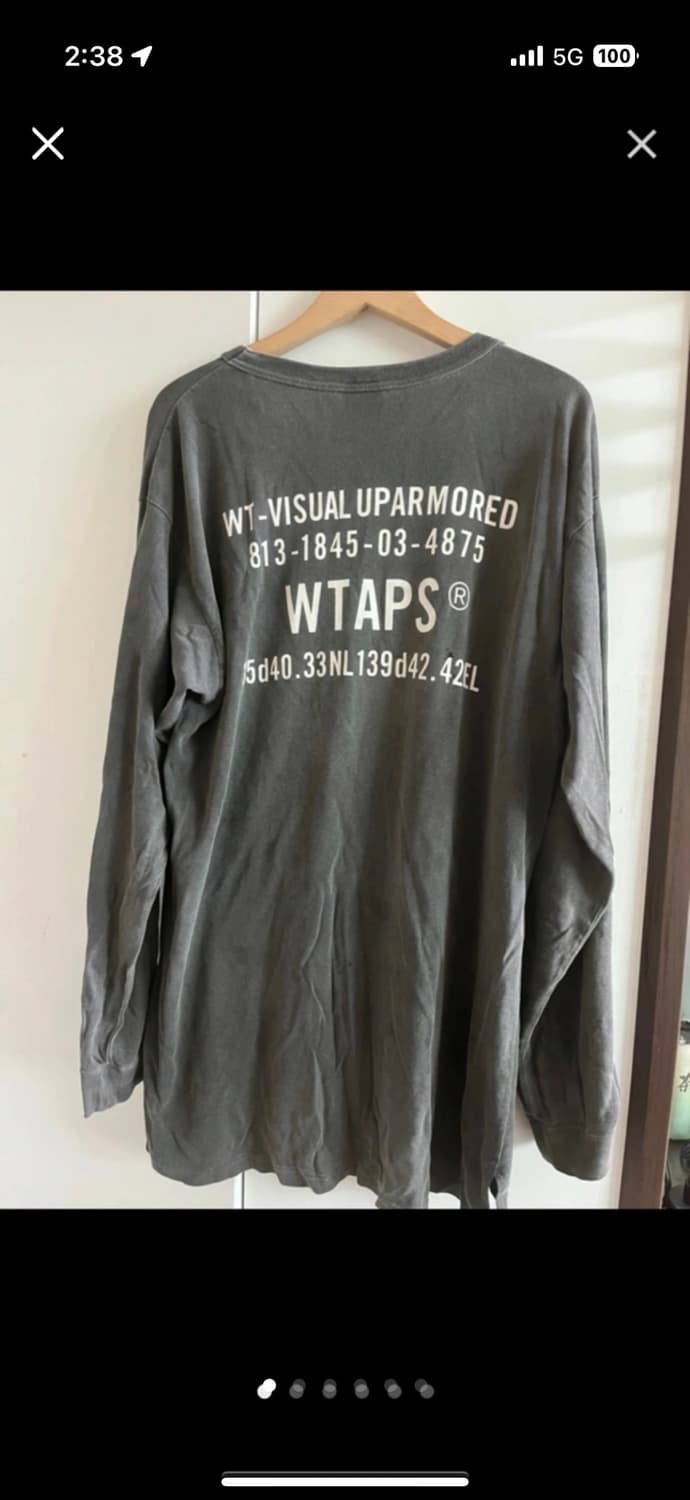 Wtaps 피그먼트 워싱 그레이 티셔츠 12만 상품이미지1