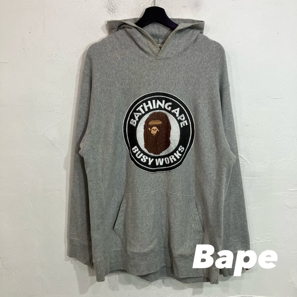 베이프 올드스쿨 리버스위브 후드티 상품이미지1