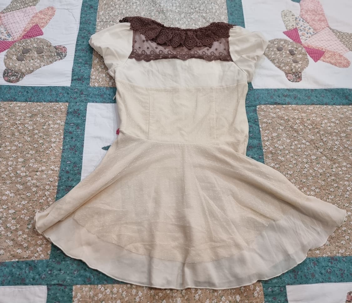 Liz Lisa(리즈리사) 초코 레이스카라 플레어 원피스 상품이미지5