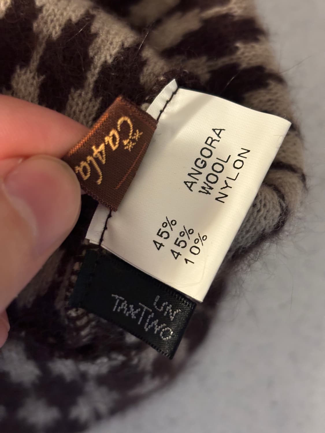 Ca4la 앙고라 체크 비니 상품이미지6