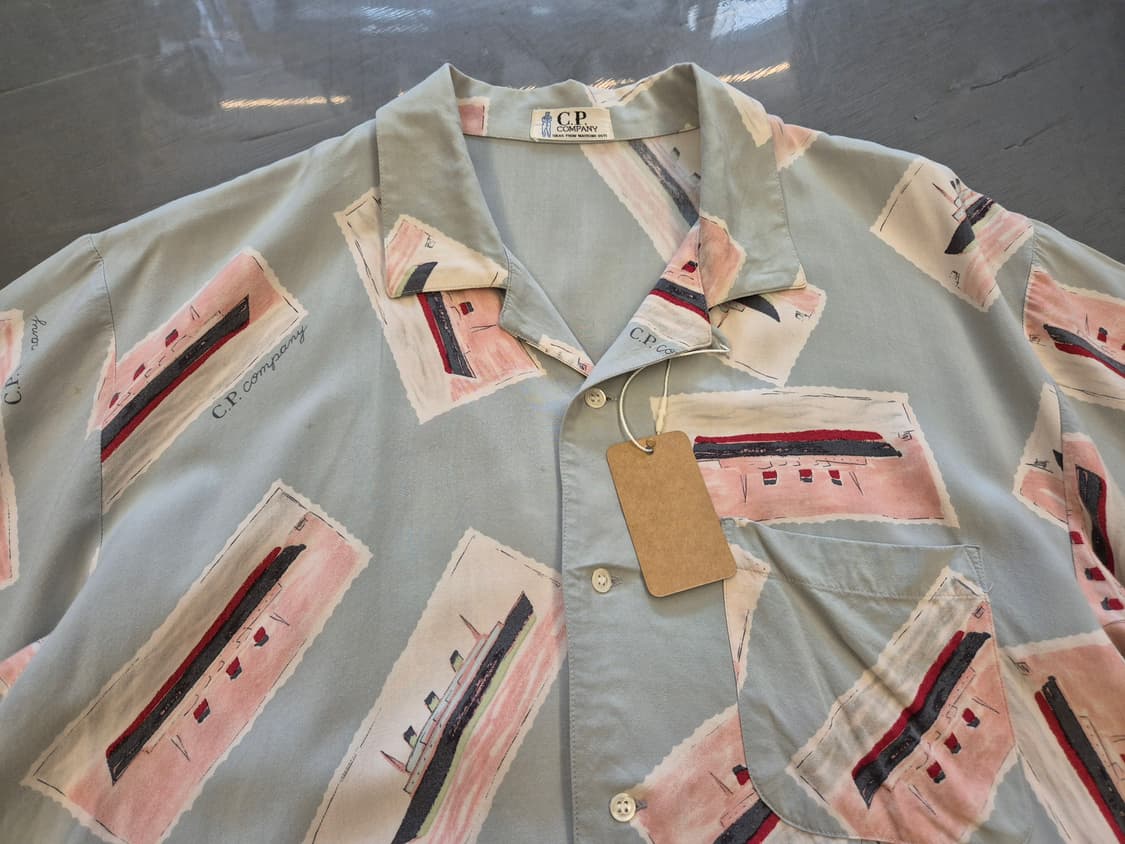 80s C.P COMPANY 오픈카라 셔츠 상품이미지2