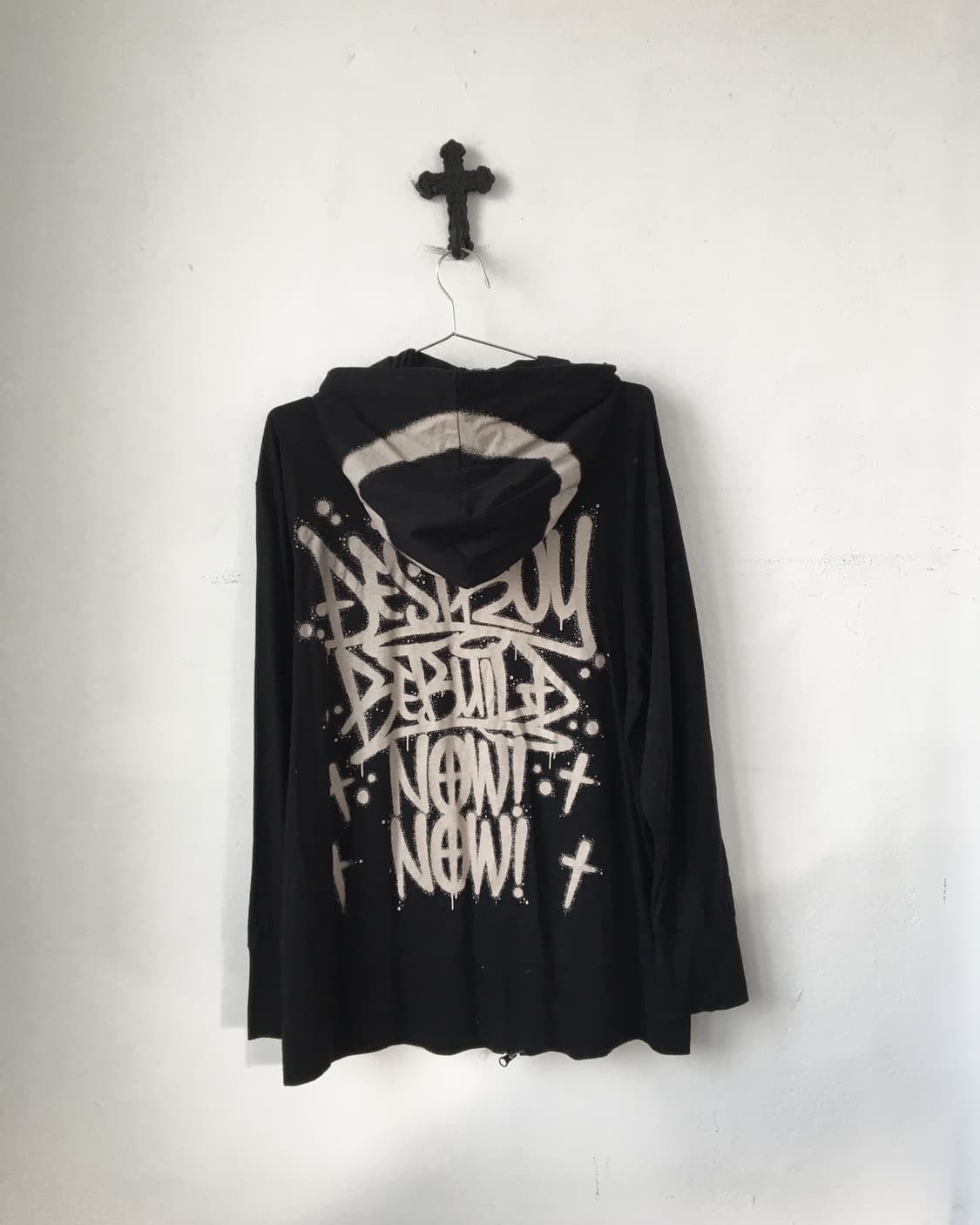 Lettering printing hood zip up 상품이미지2