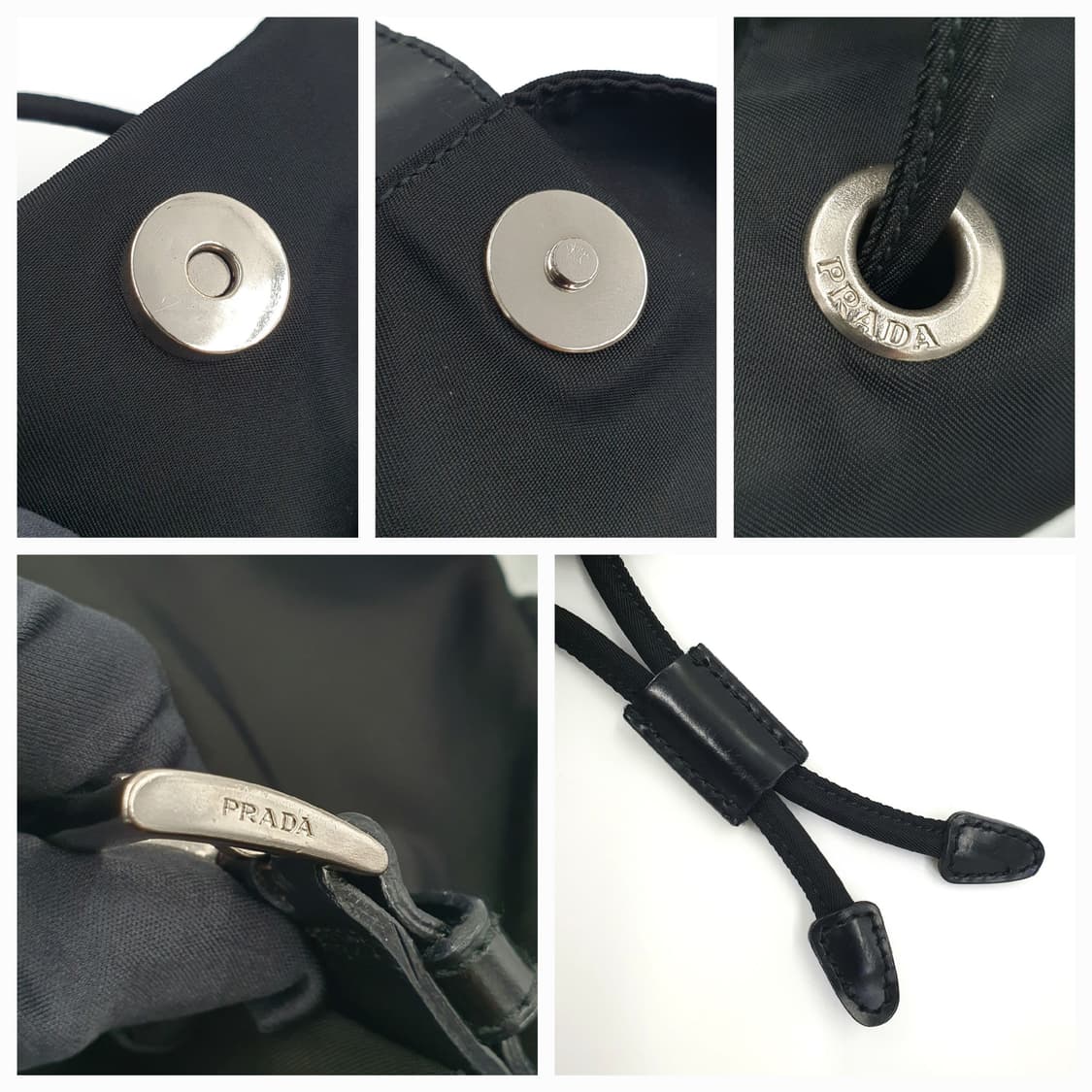 프라다 리나일론 원포켓 블랙 백팩 B4650F 상품이미지6