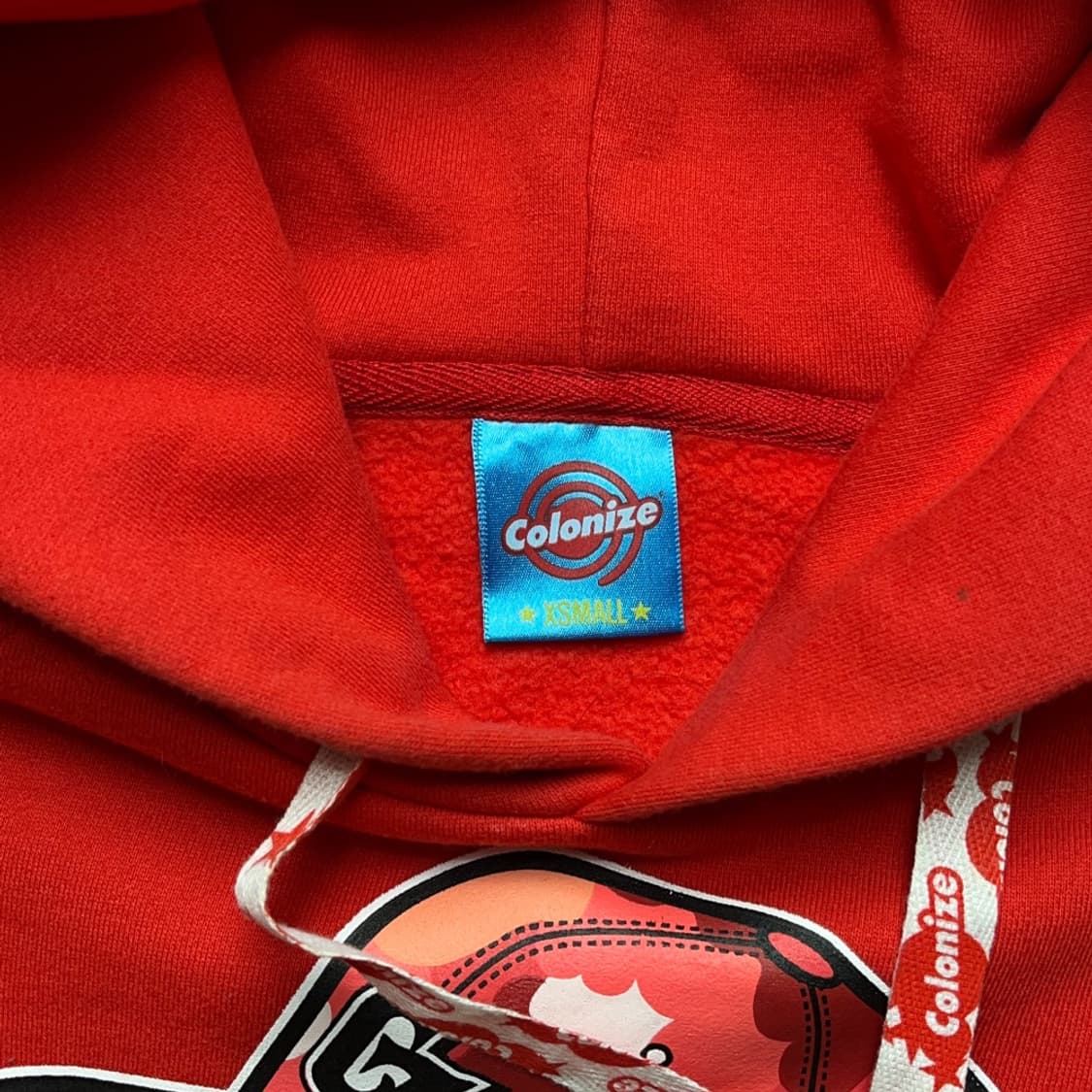 Colonize 빨강 캐릭터 후드티 중고 구제 빈티지 상품이미지3