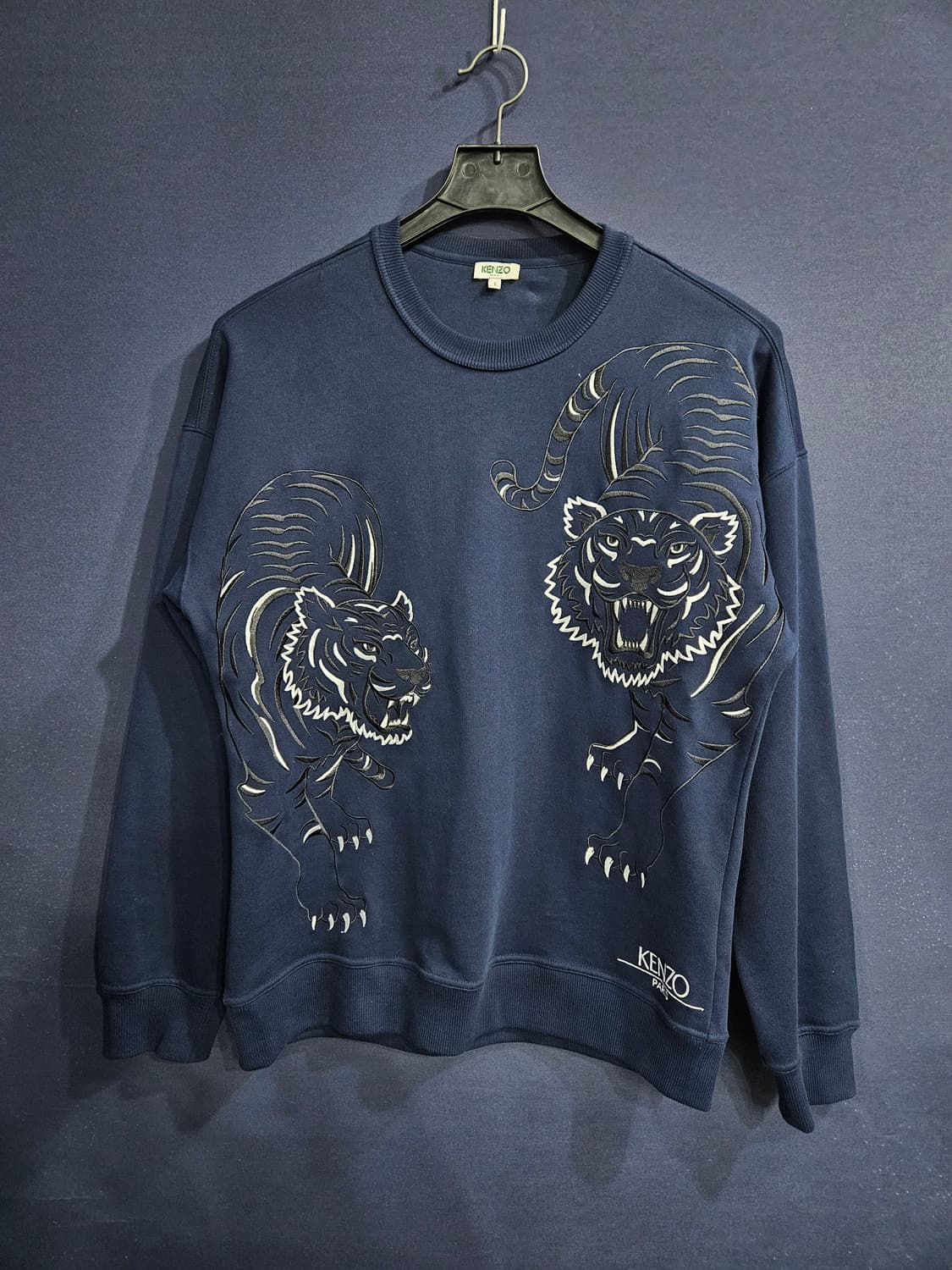 겐조 호랑이자수 네이비 남성 오버핏 100~105 맨투맨  상품이미지1