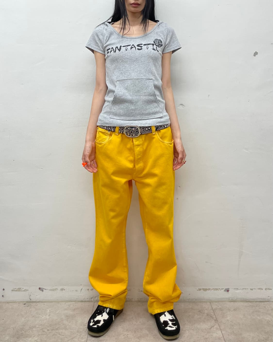 Back Dracula Rose Gray Hooded T-Shirt 상품이미지7