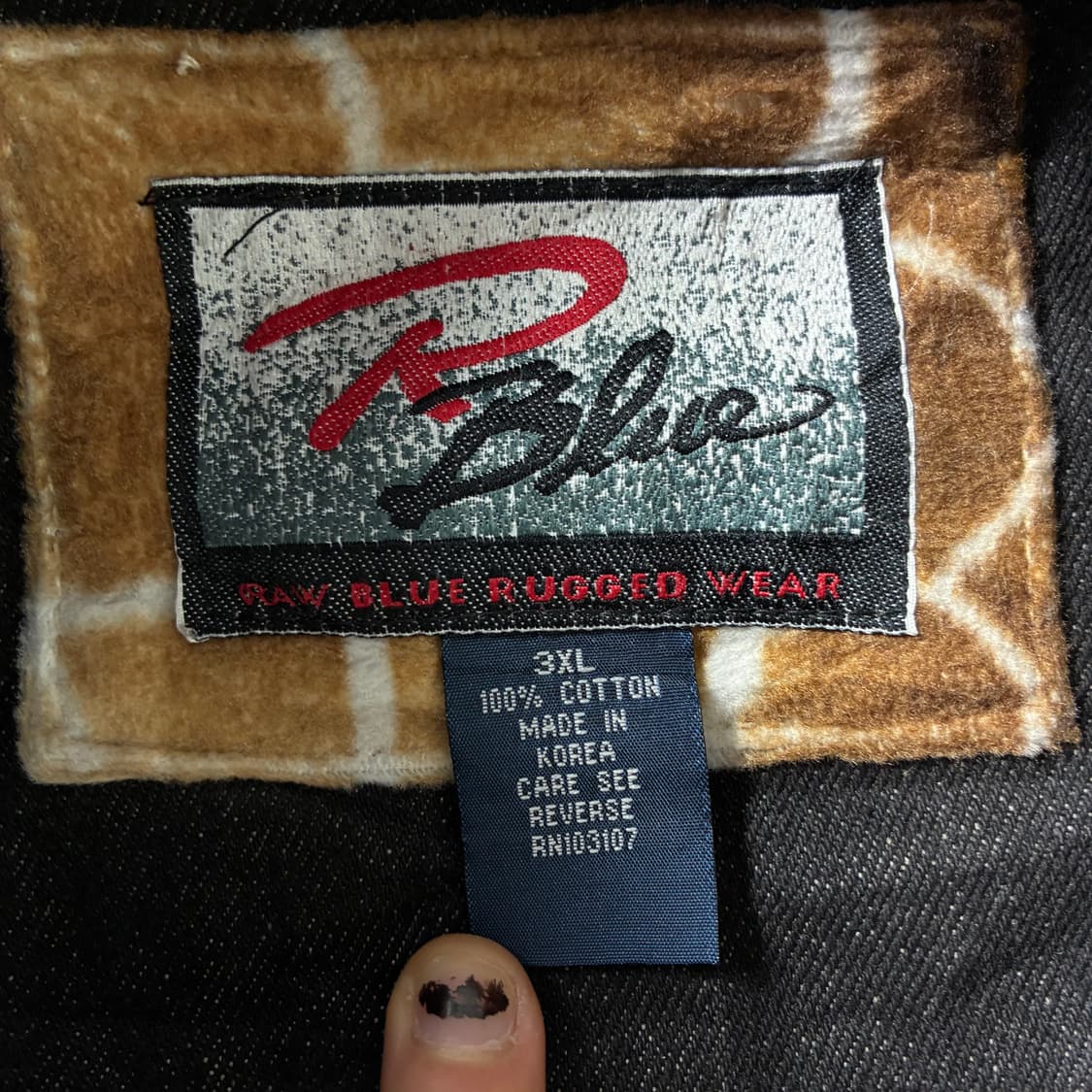 Raw blue  애니멀 데님 트러커 자켓  상품이미지7