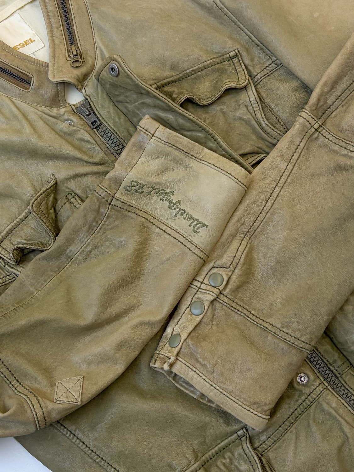 디젤 램 레더 필드 자켓 상품이미지5