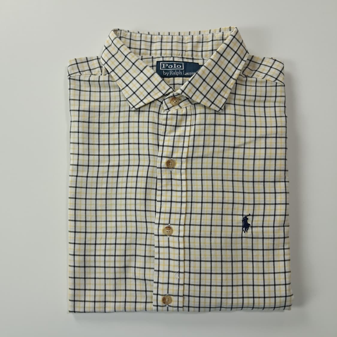 CJ188 XL 폴로 00s 블랙 옐로우 멀티  윈도우페인체크 셔츠 남 상품이미지7