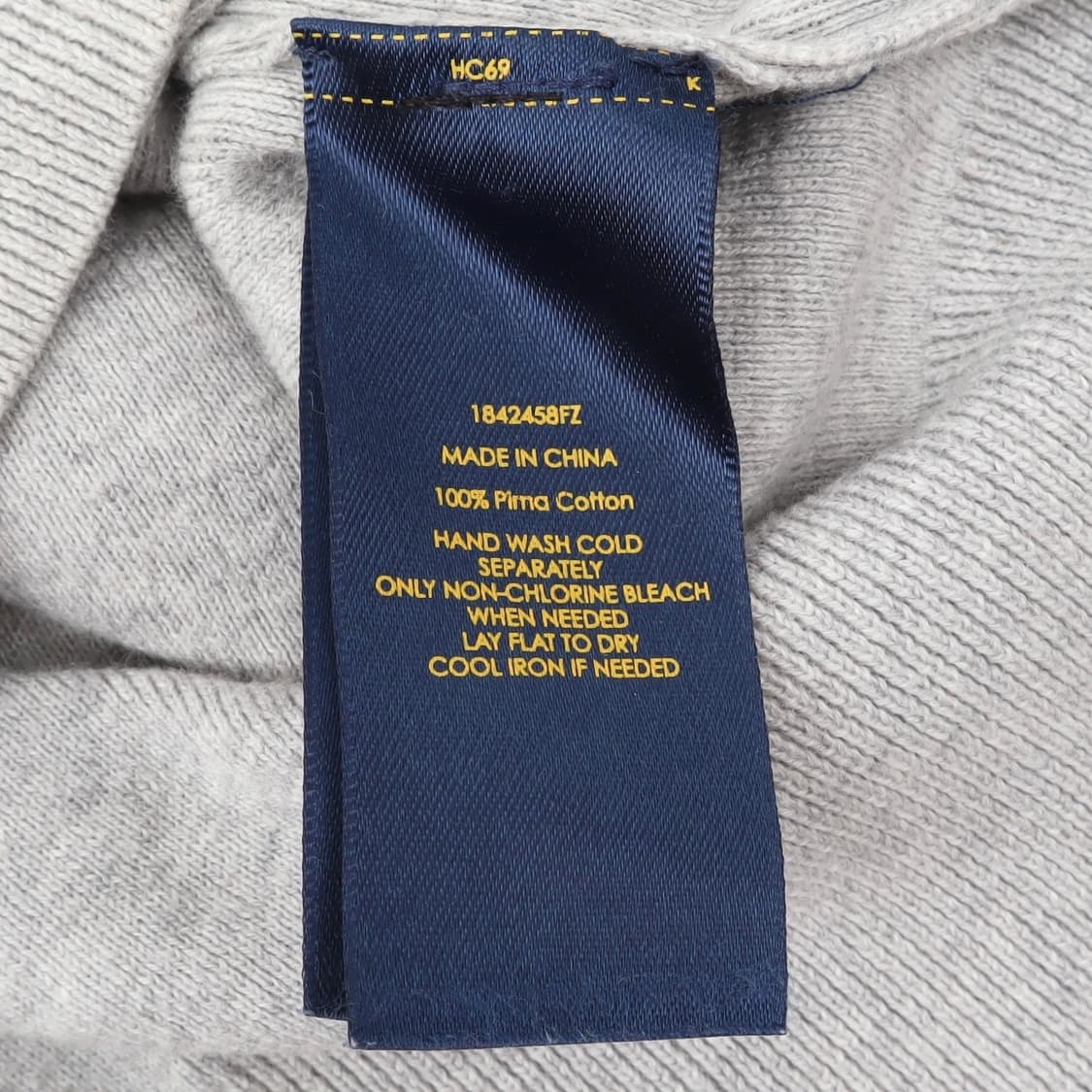 폴로 랄프로렌 라이트 그레이 피마코튼 브이넥 니트 상품이미지9