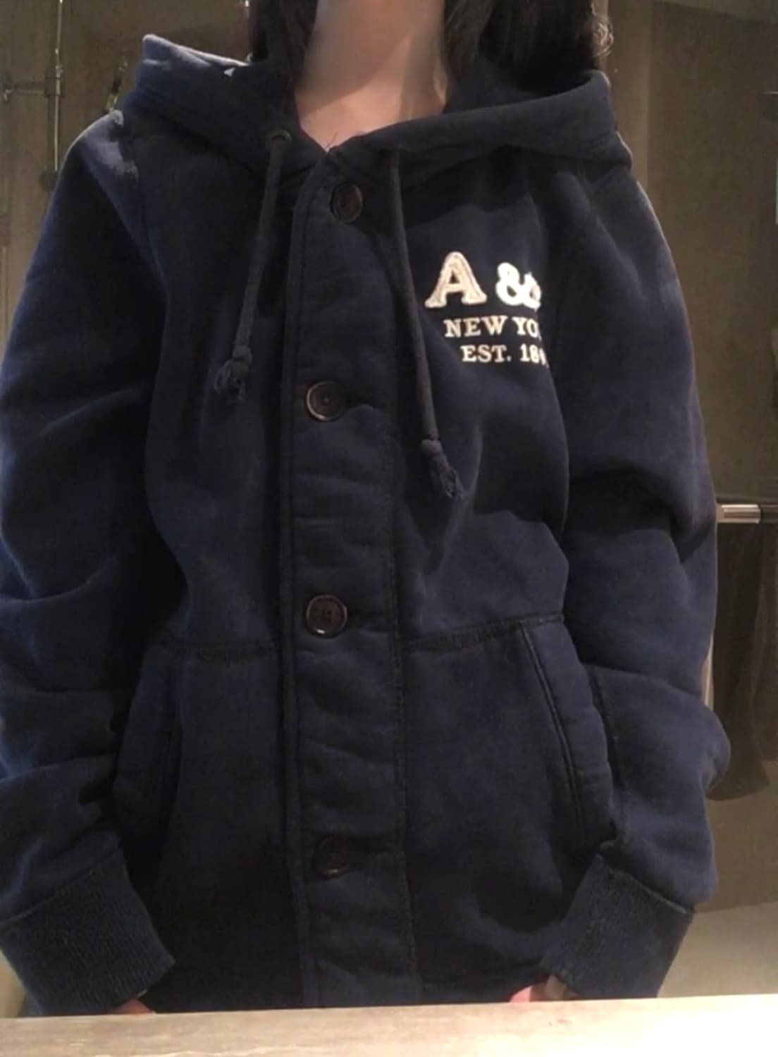 아베크롬비 네이비 후드 집업 핀터레스트 핀터깔 y2K 점퍼 상품이미지5