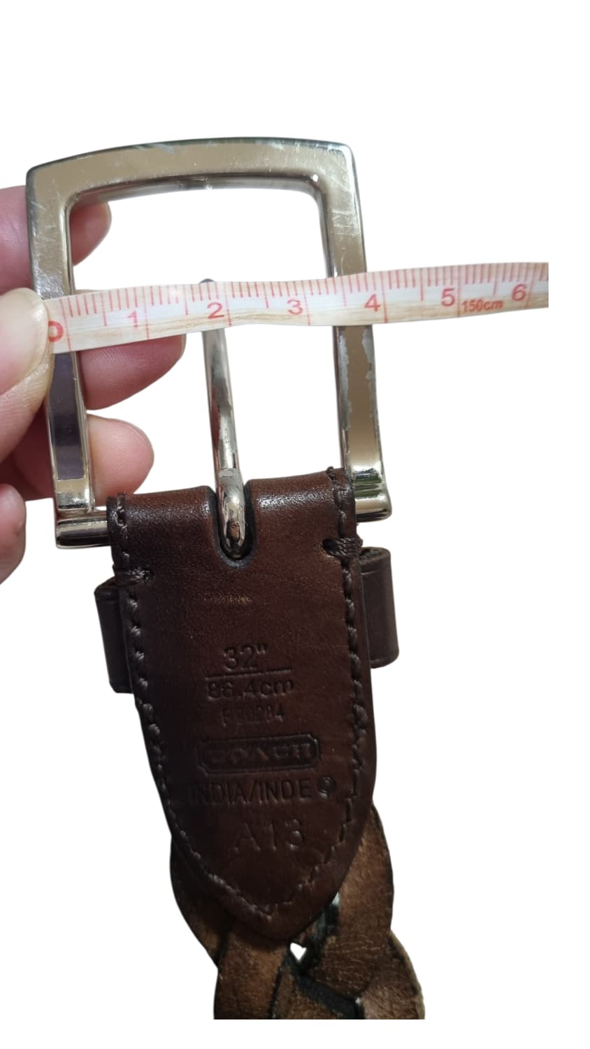 코치 가죽 꼬임 벨트 브라운 상품이미지6