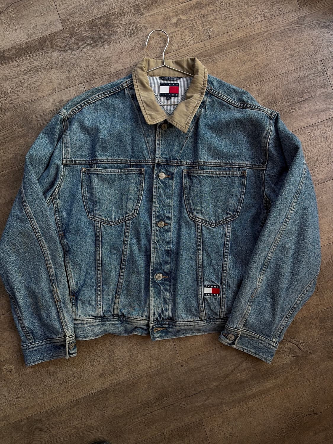 90s 타미진스 데님 자켓 XL 상품이미지1