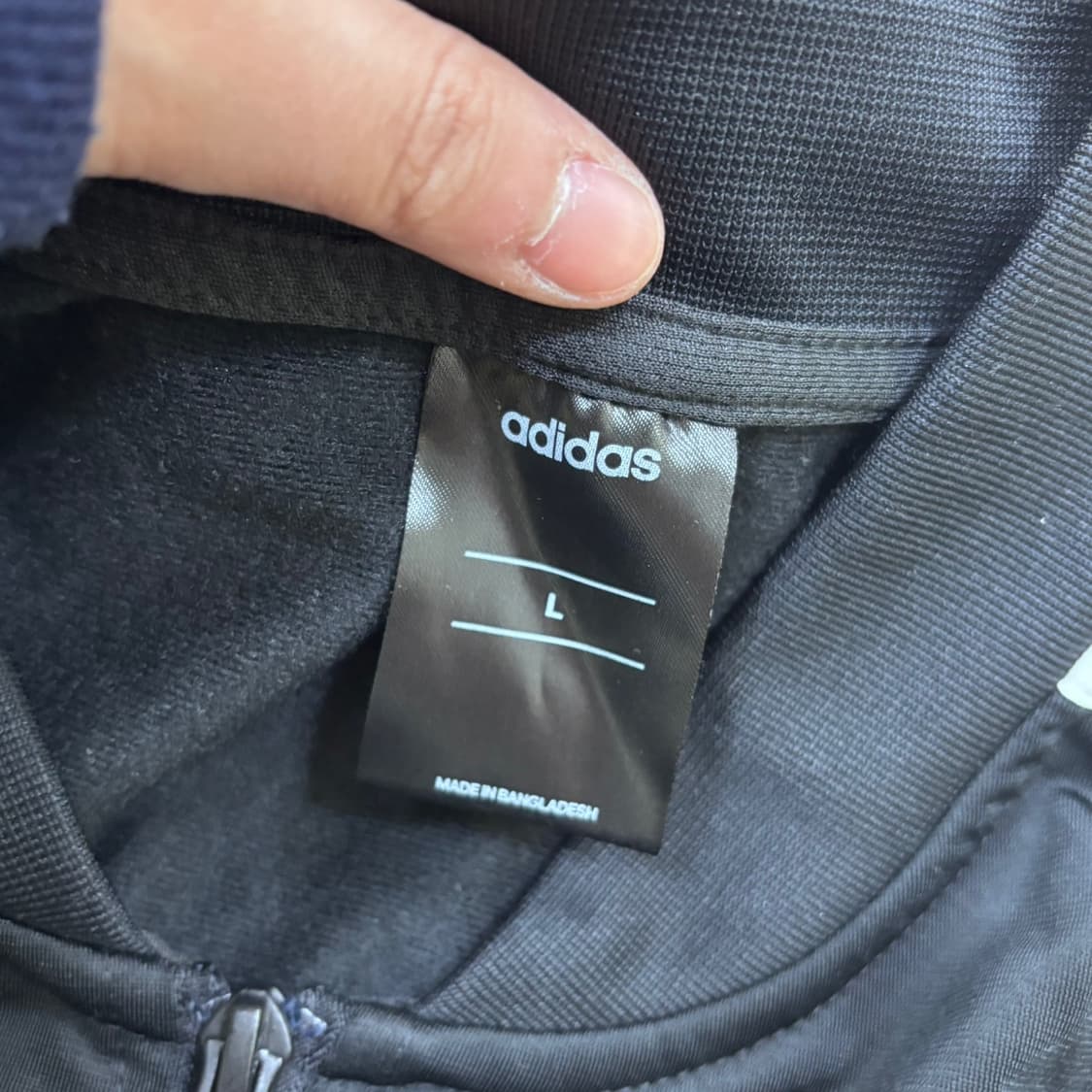 L 아디다스 블랙 트랙탑 자켓 0414E 상품이미지3