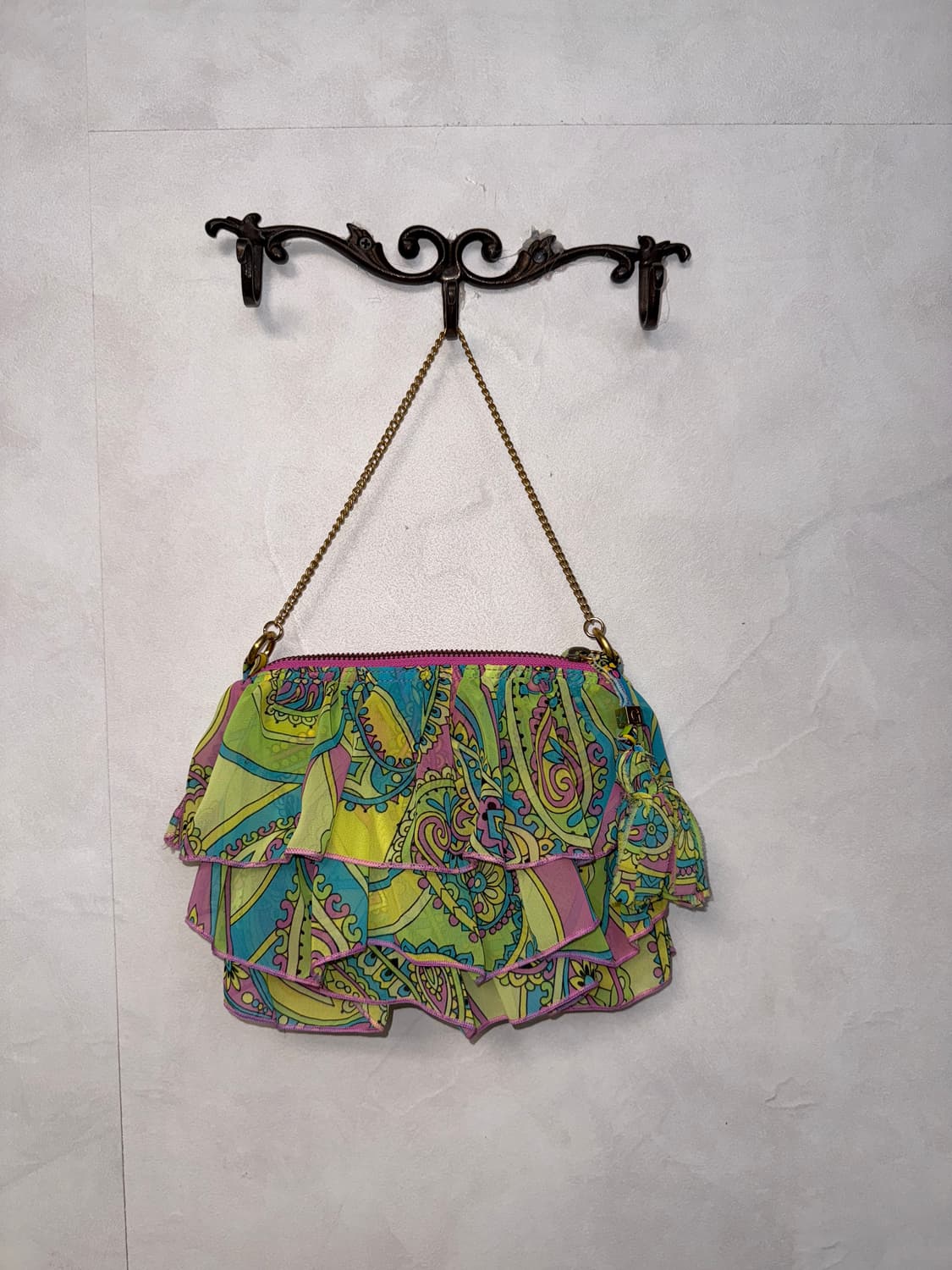 GAP pink lemon ethnic paisley ruffle 숄더백 상품이미지4