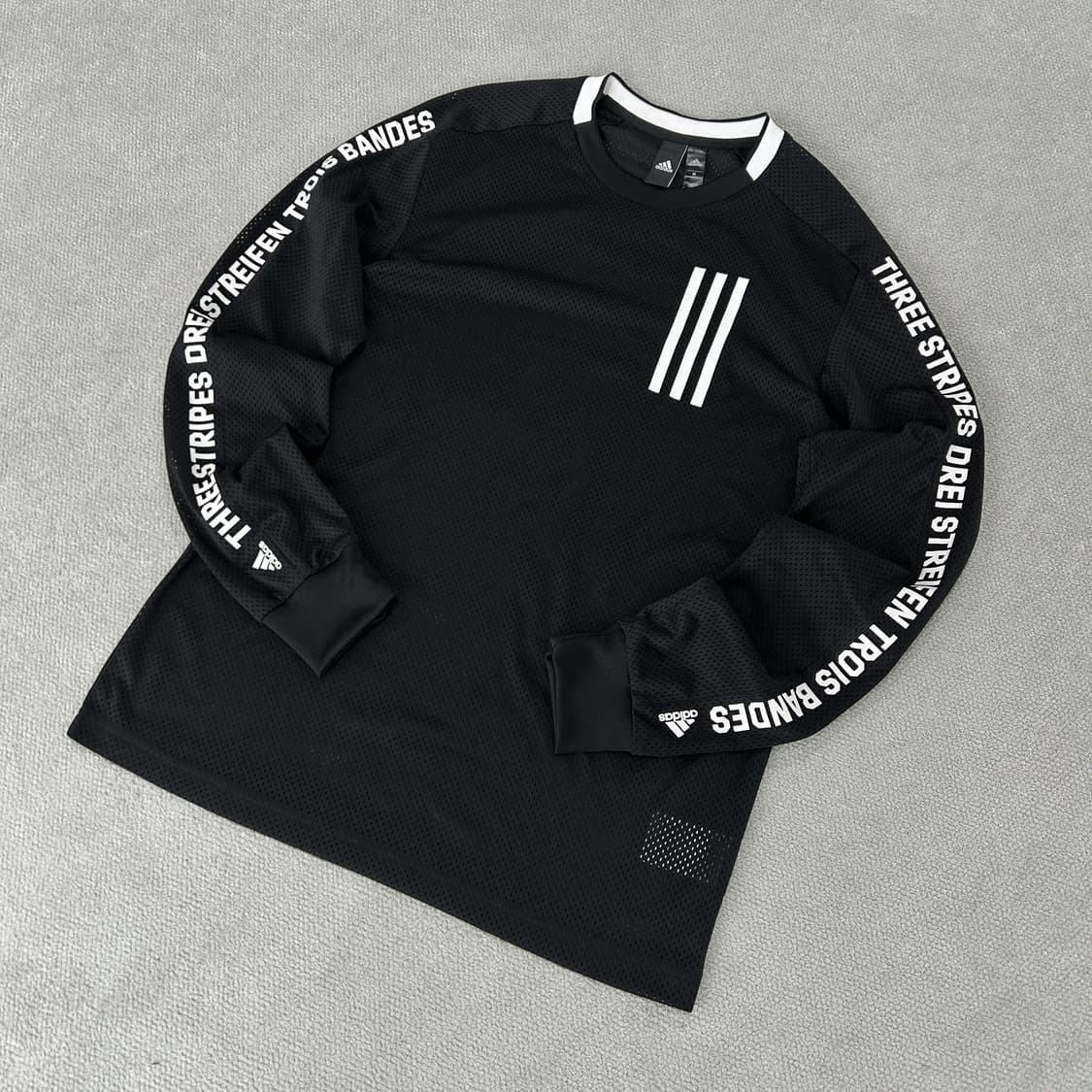 아디다스 삼선 블랙 긴팔티 m 상품이미지1