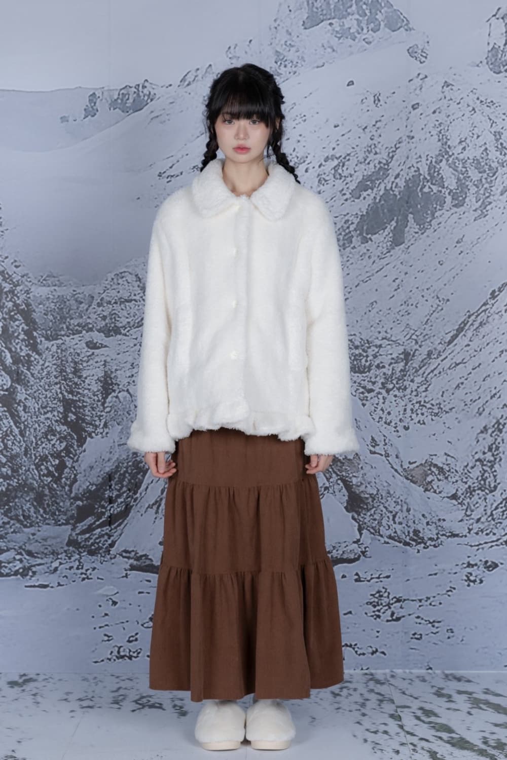 나이엔 퍼 코트 아이보리 상품이미지5