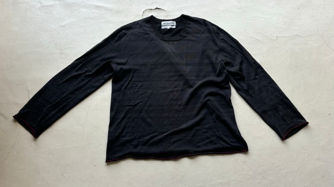 Comme des Garcons Shirt 블랙 스트라이프 니트 상품이미지1
