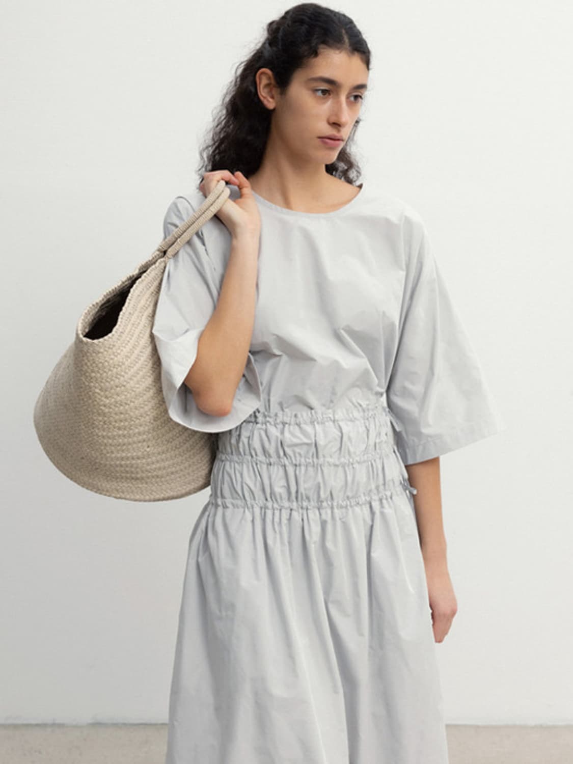 모노하 셔링 스커트 상품이미지5