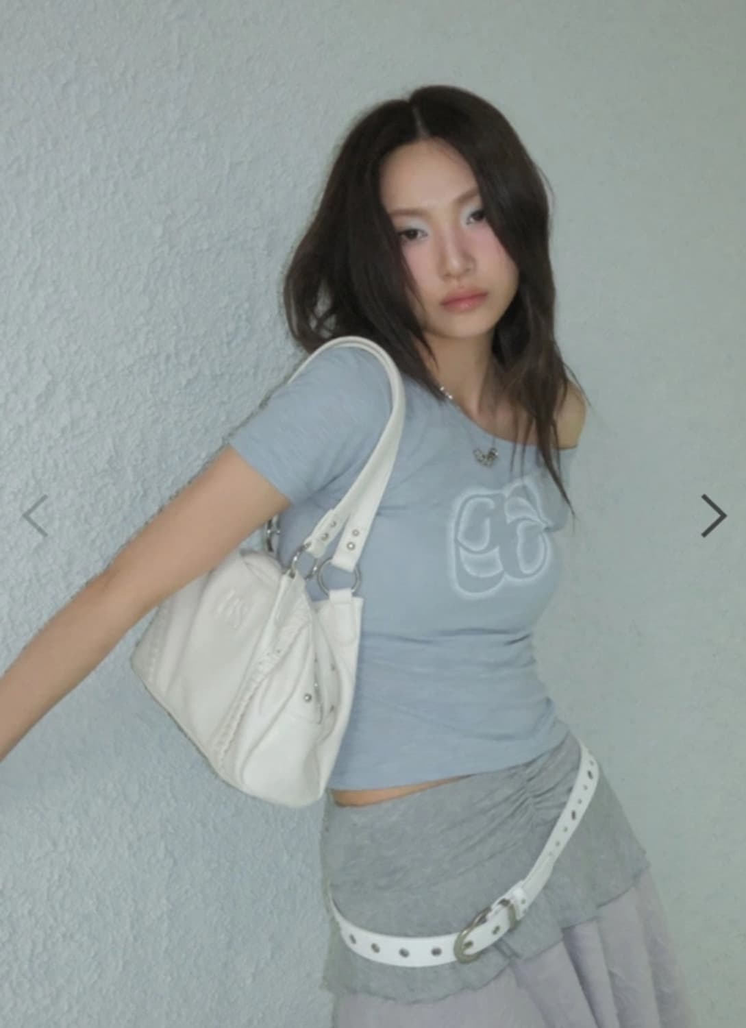 애즈온 KIKI SLIM TEE / LIGHT BLUE 상품이미지2