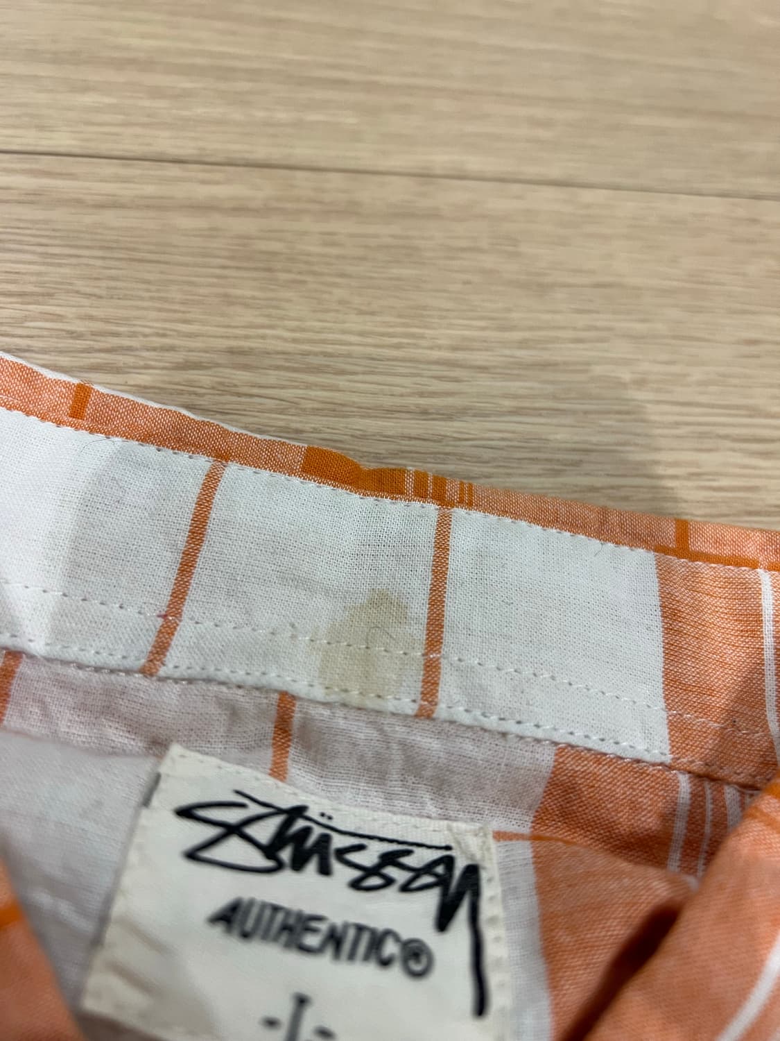 스투시 오렌지 체크셔츠 빈티지 아카이빙 상품이미지4