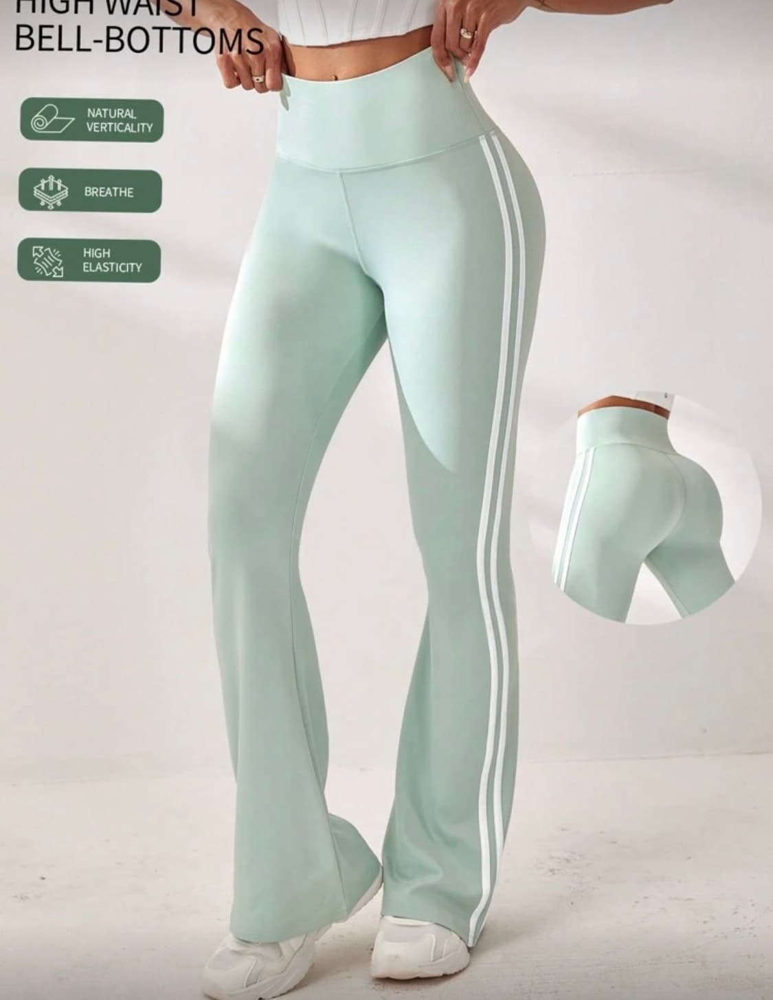 민트 라인 부츠컷 트레이닝 바지 M 상품이미지1