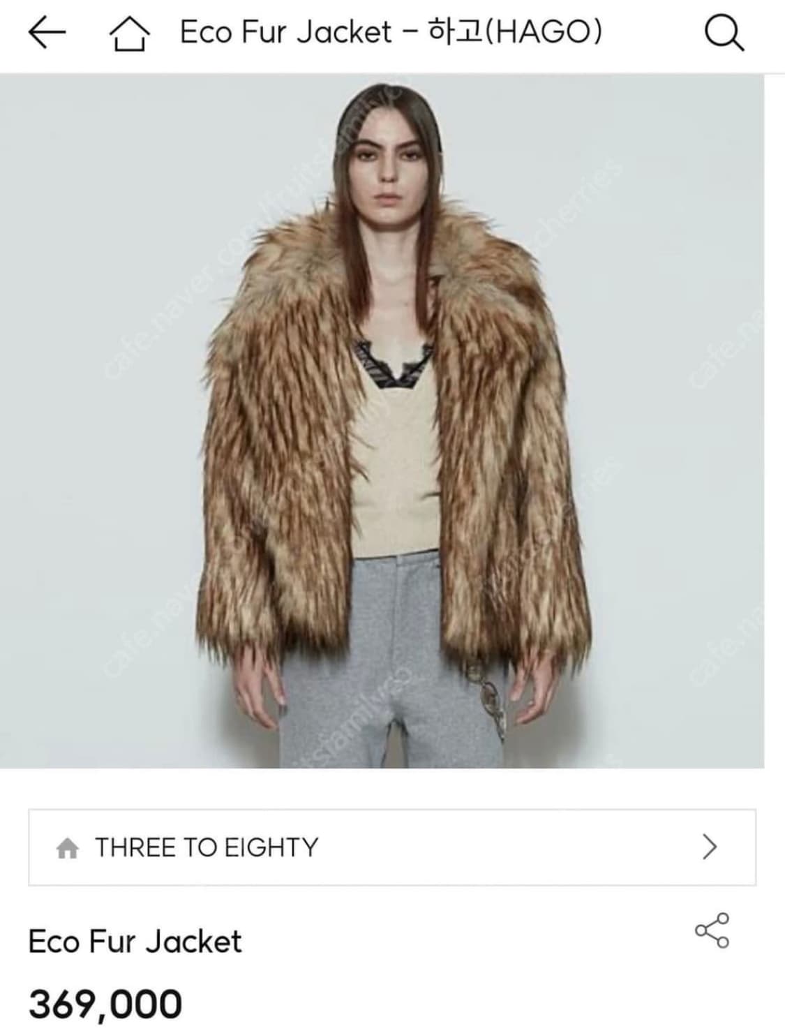 쓰리투에이티 에코 퍼 자켓 상품이미지2