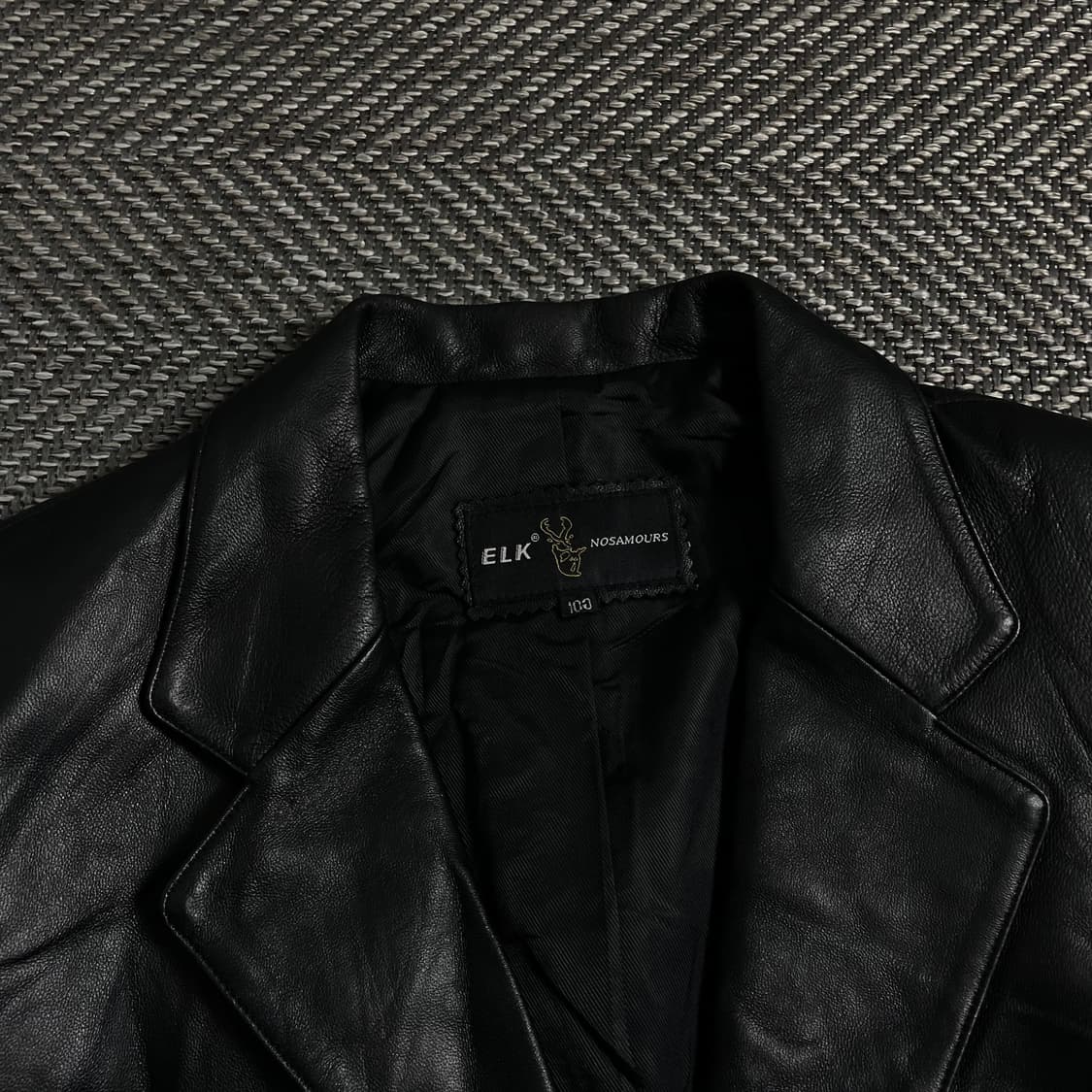 ELK NOSAMOURS 램스킨 가죽 블레이저 블랙 y 4405 상품이미지6