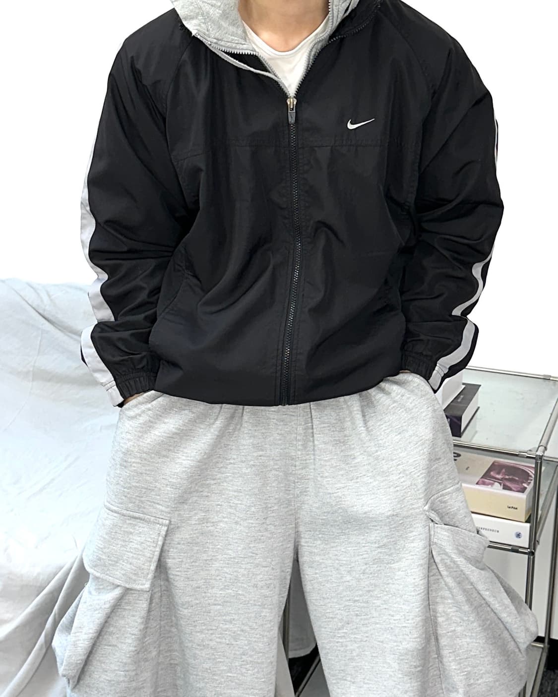 나이키 00s 블랙 사이드라인 바람막이 M 상품이미지1