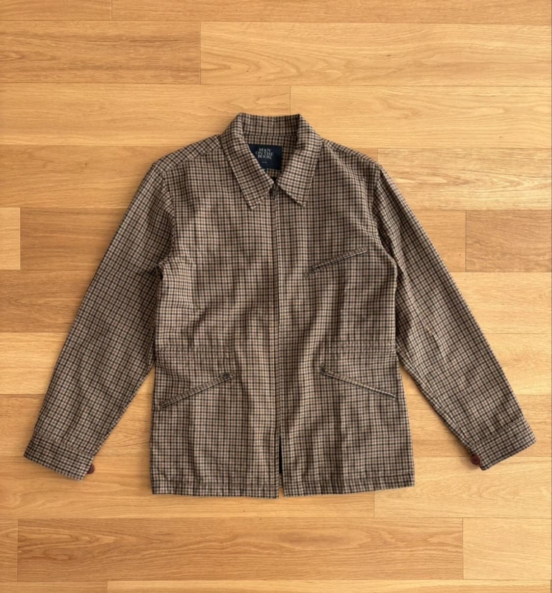 맨온더분 건클럽 체크 자켓 48사이즈 상품이미지1
