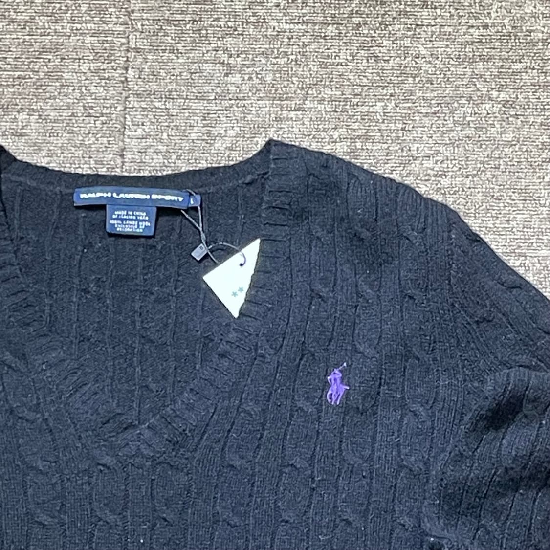 (L) LAUREN 랄프 로렌 스포츠 케이블 브이넥 니트 상품이미지4