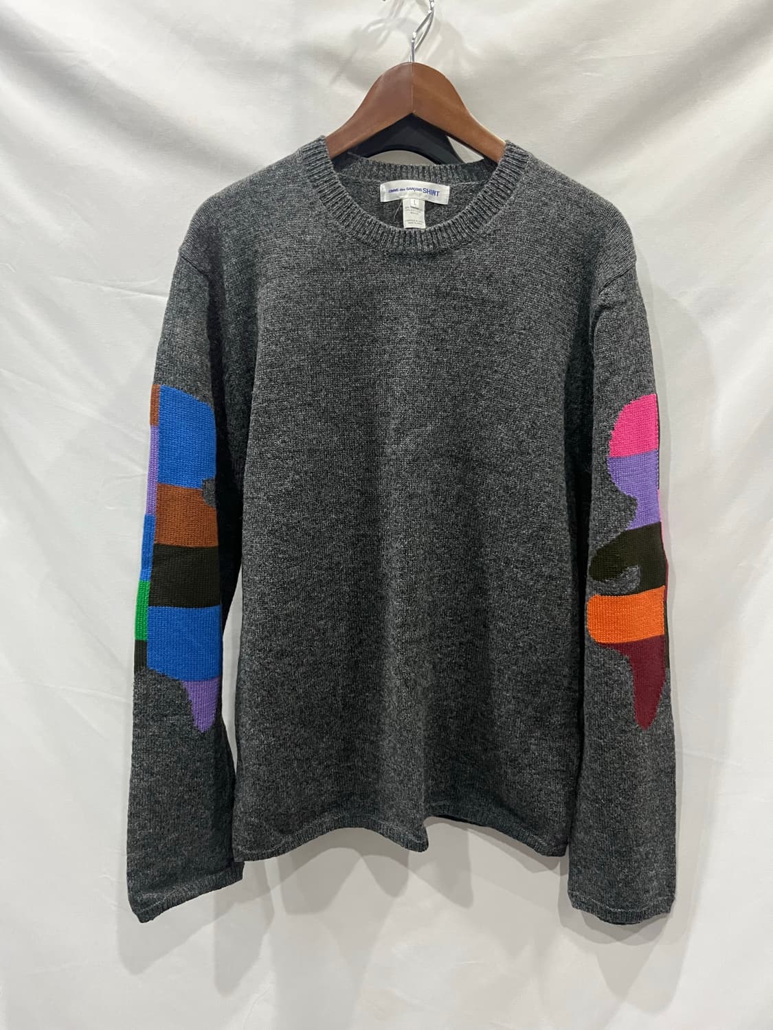 꼼데가르송 셔츠 19AW 테디베어 니트 그레이 L 상품이미지2