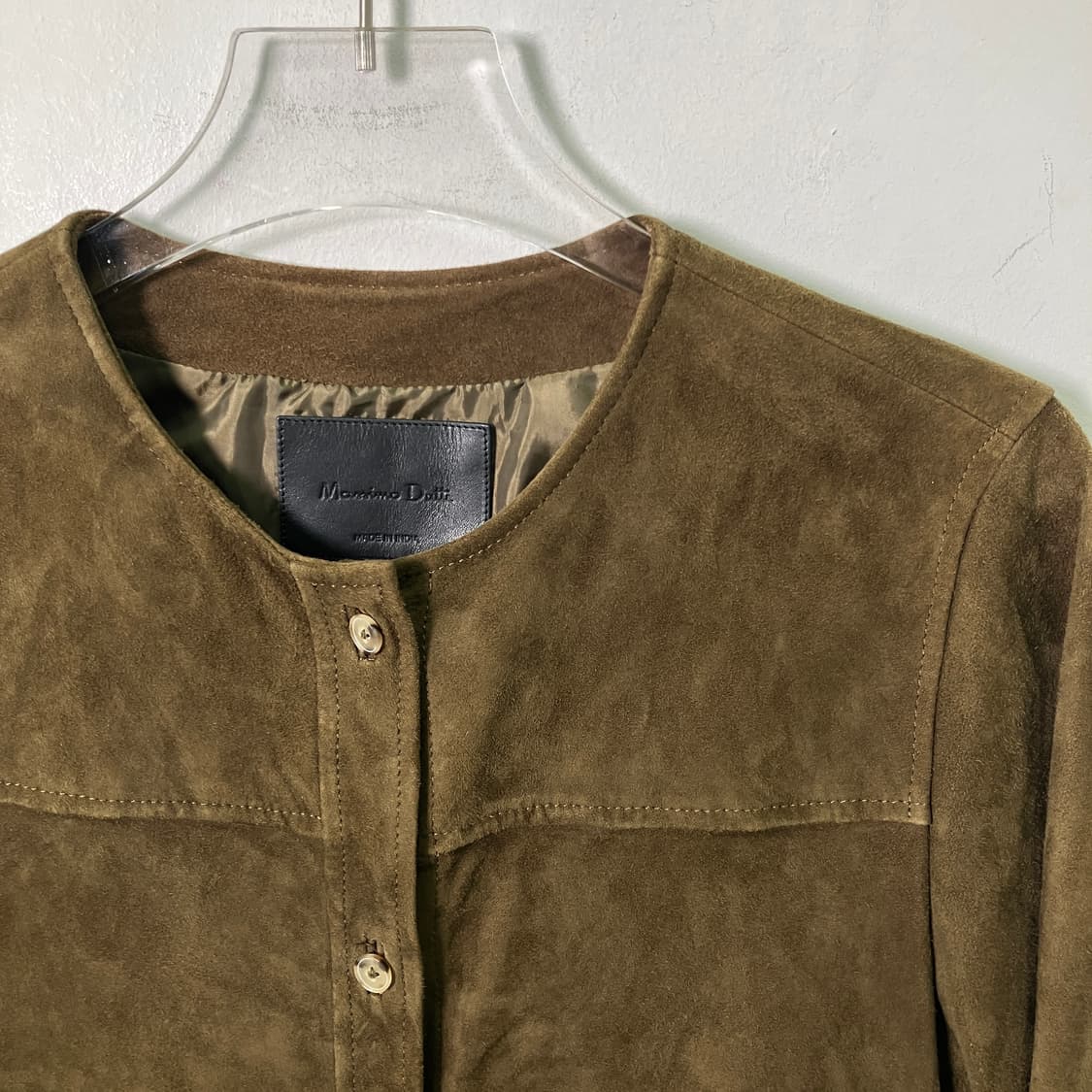 마시모두띠 브라운 스웨이드 롱 셔츠 S 상품이미지4