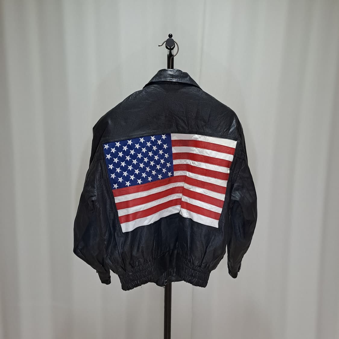 (택포) 빈티지 성조기 소가죽 자켓 L B506 상품이미지1
