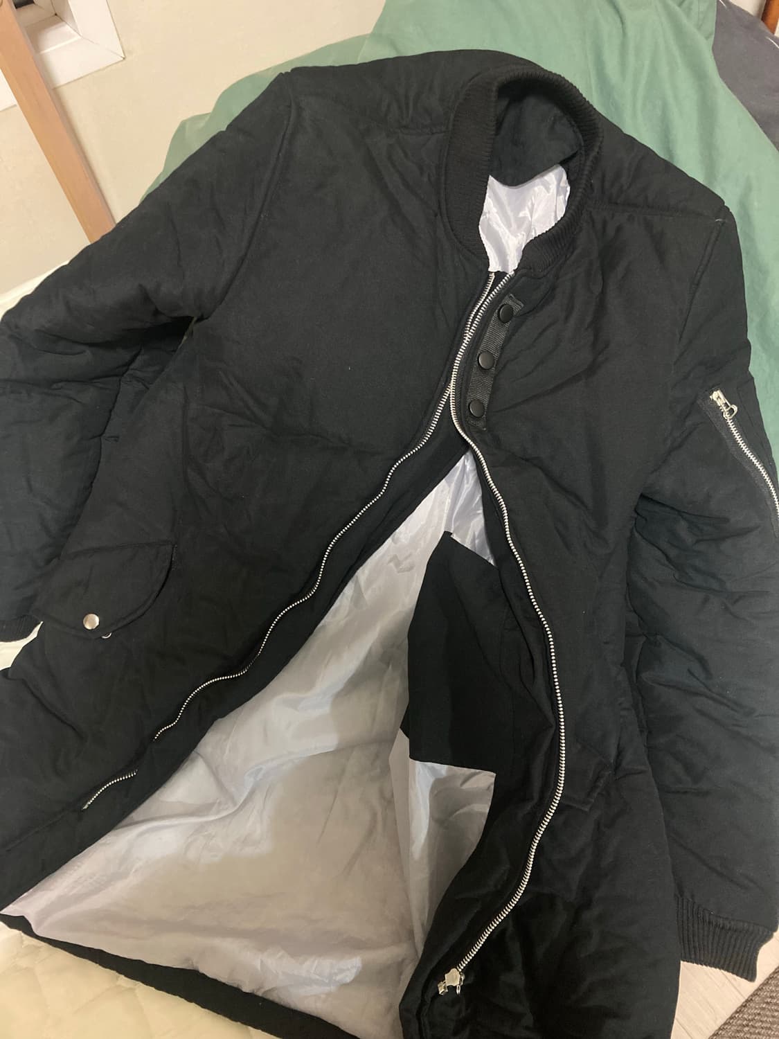 Long bomber jacket 상품이미지3