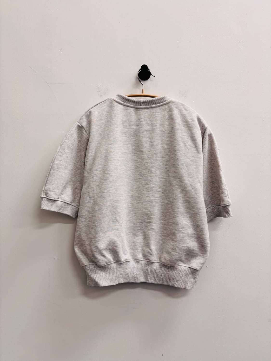 스무스무드(smoothmood) 셔링 로프 반팔 맨투맨 그레이 상품이미지4