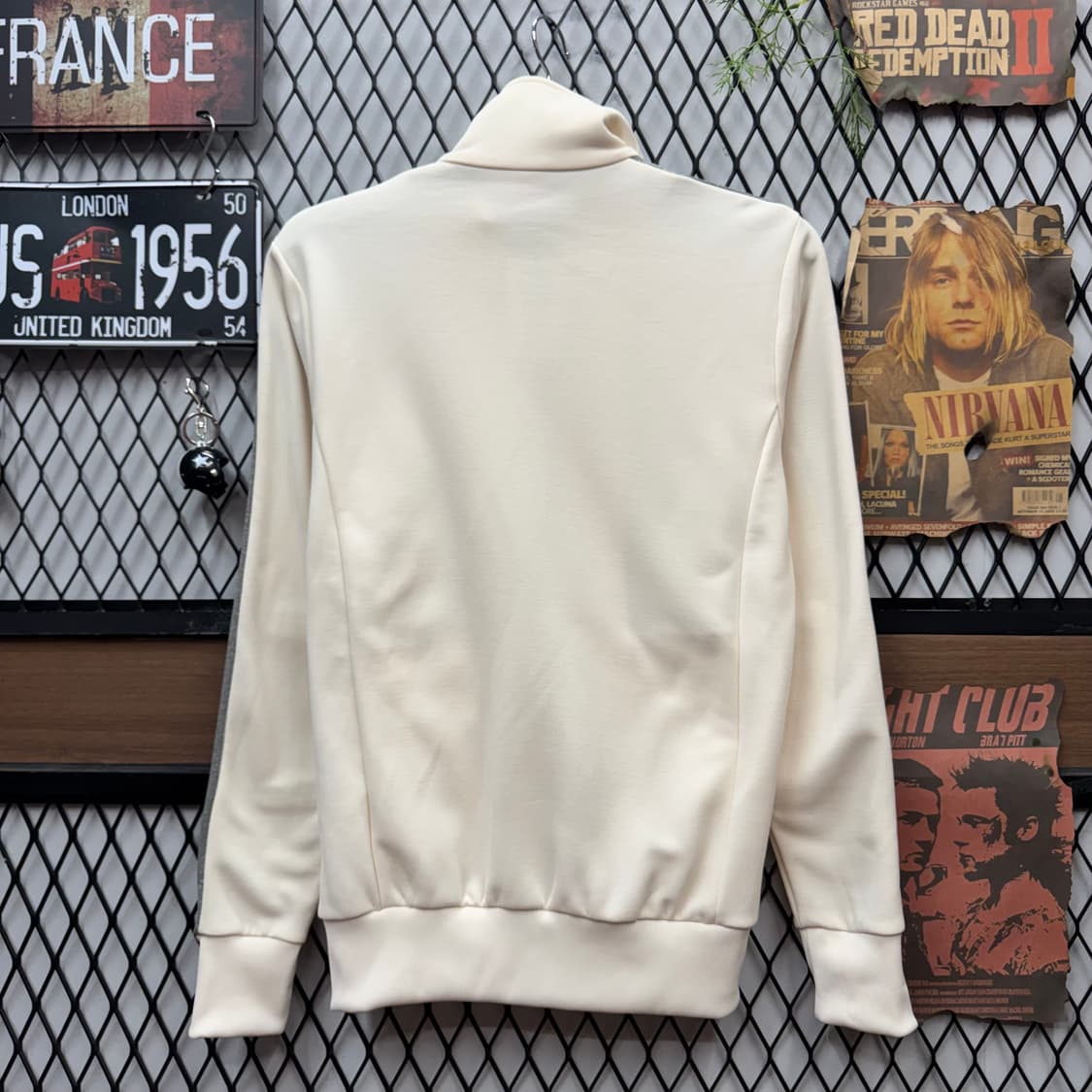 푸마 트랙자켓 전면 로고 포인트 그레이 아이보리 상품이미지2