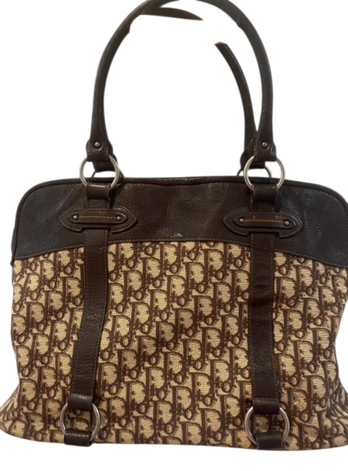 [정품] DIOR 디올 오블리크 빈티지 실버 CD 로고 토트백 상품이미지1