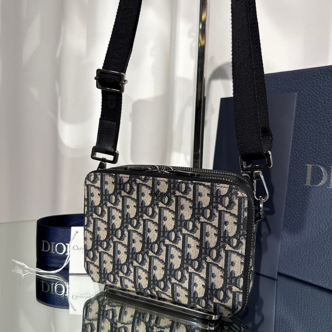 [새상품급] 디올 오블리크 자카드 스트랩 파우치 크로스백 상품이미지4