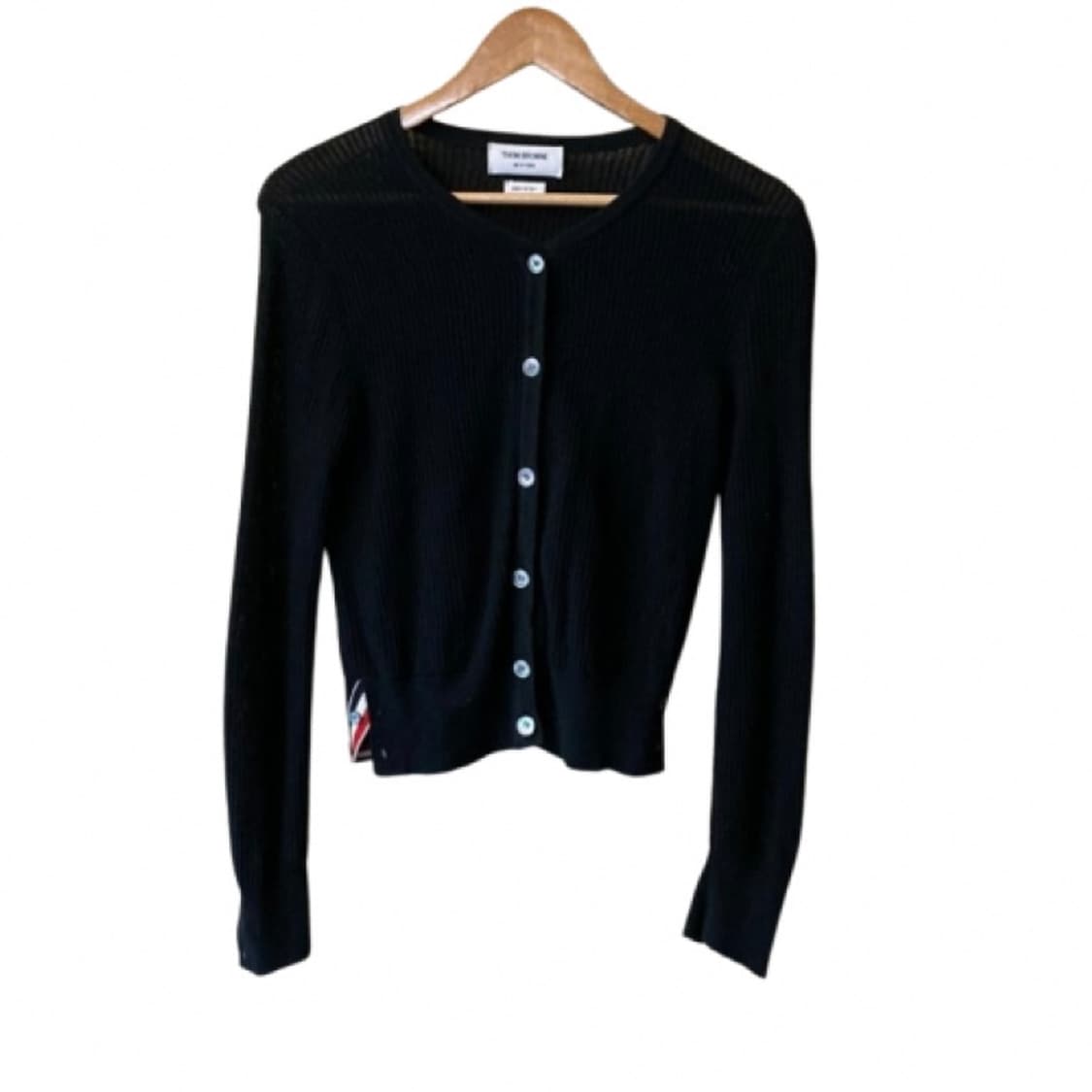 톰브라운 블랙 니트 가디건 상품이미지2