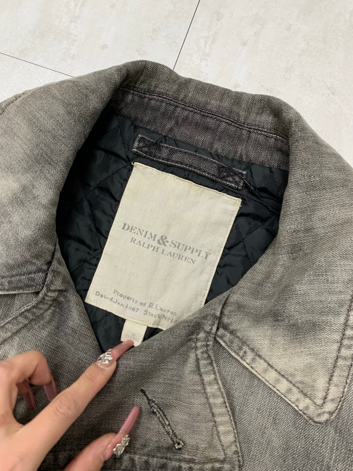 데님 앤서플라이 흑청 자켓 #145 상품이미지4