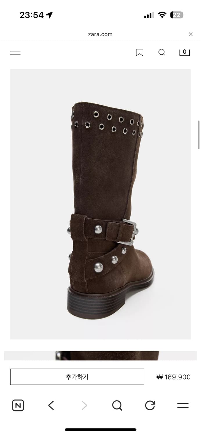 자라 스터드 스웨이드 앵클 부츠 상품이미지4